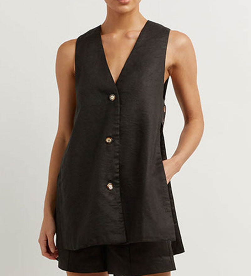 Fiona - Sleeveless Ensemble with Buttons
