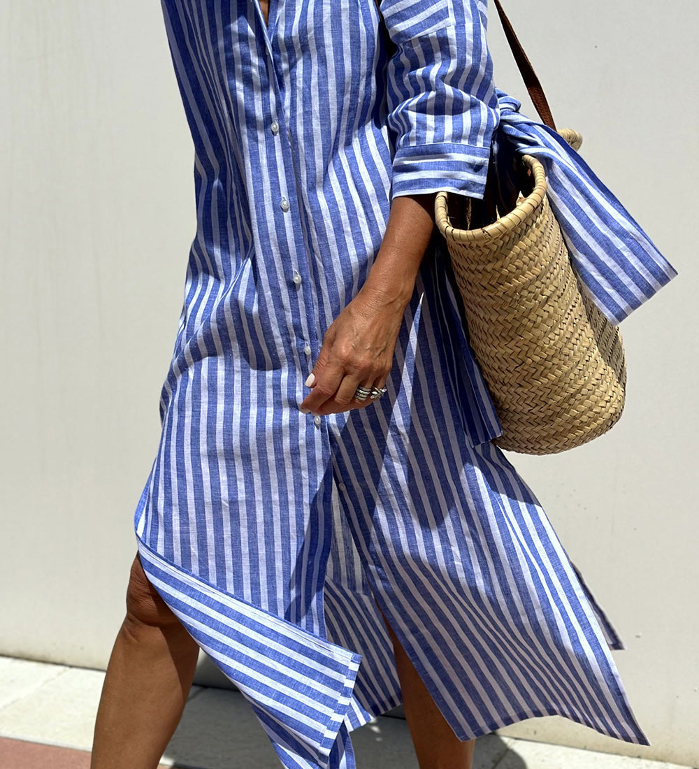 Sophia - Striped Shirt Dress