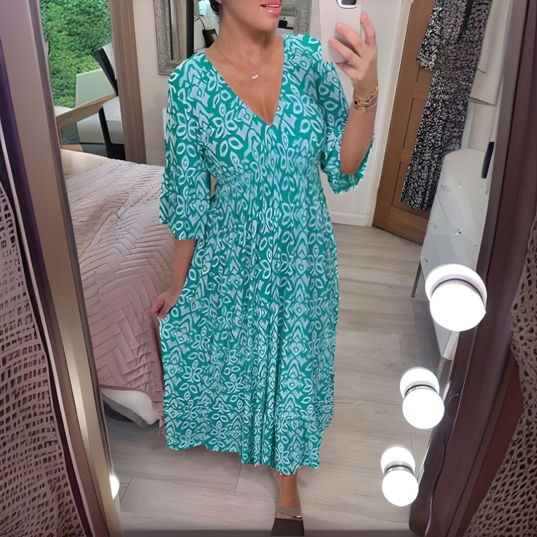 Lillia - Printed Boho Dress