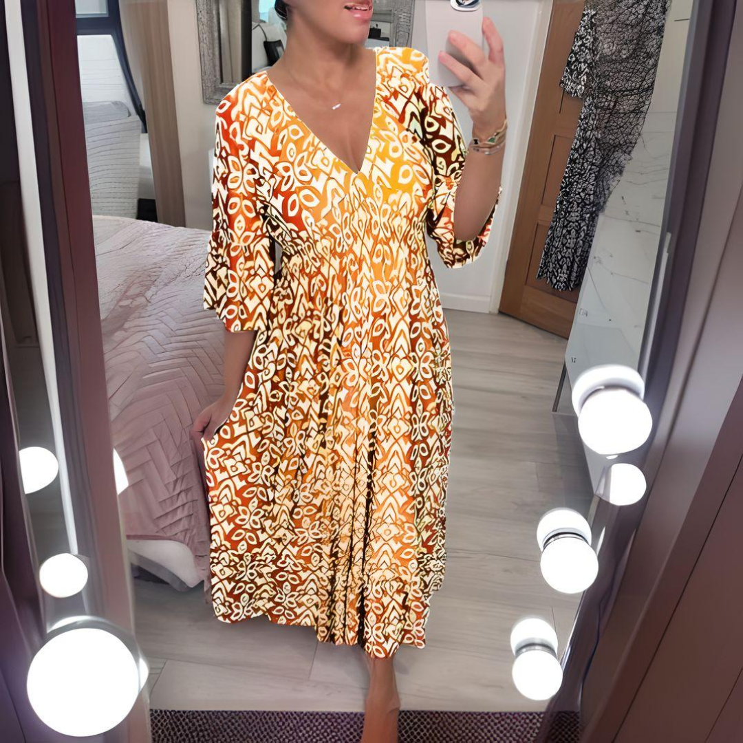 Lillia - Printed Boho Dress