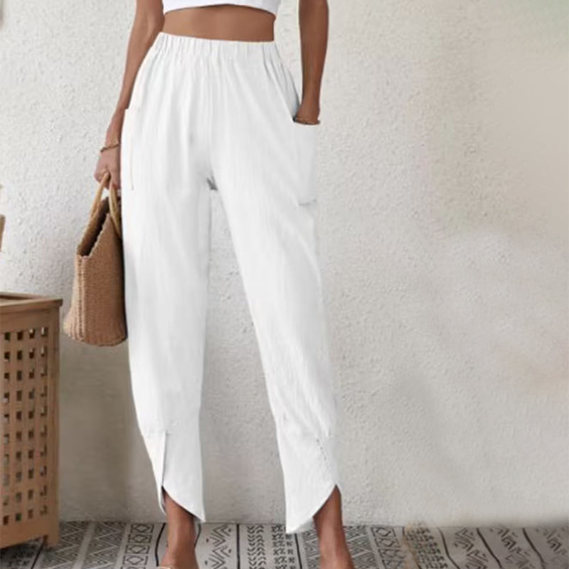 Essari - Pants with Slit Hem