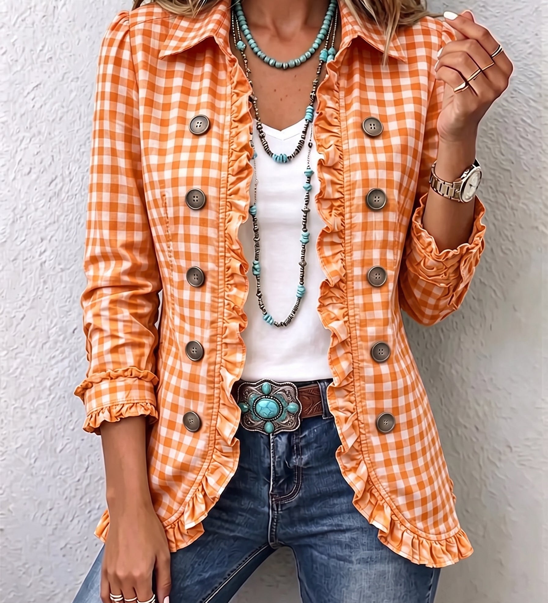 Elke™ | Blazer in Vichy Check