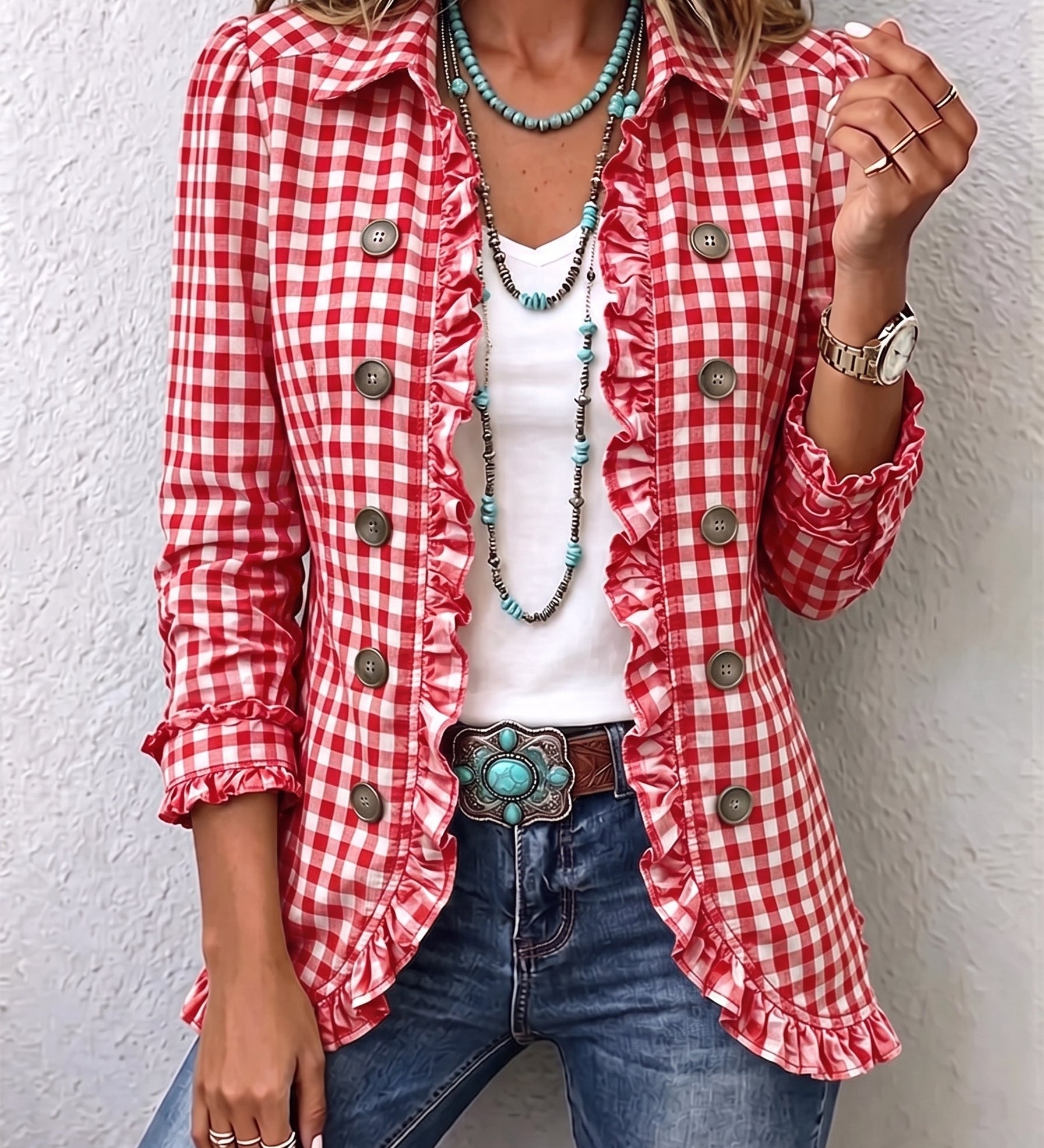 Elke™ | Blazer in Vichy Check