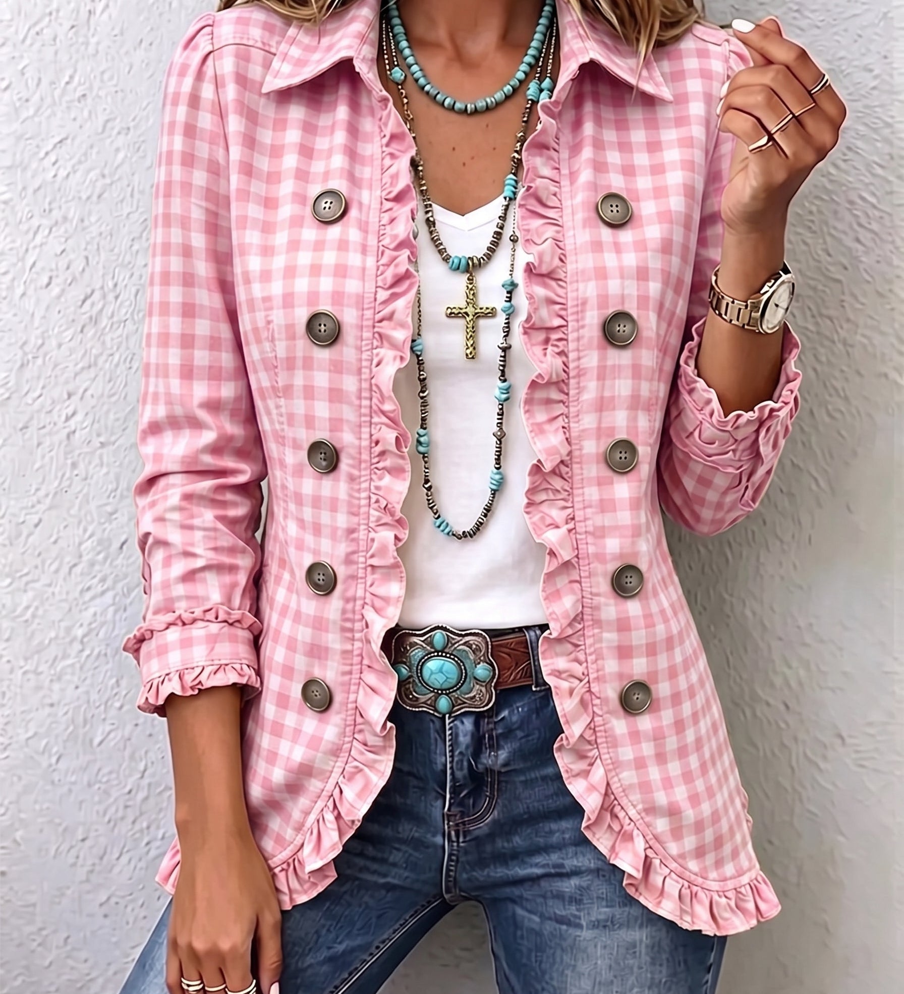 Elke™ | Blazer in Vichy Check