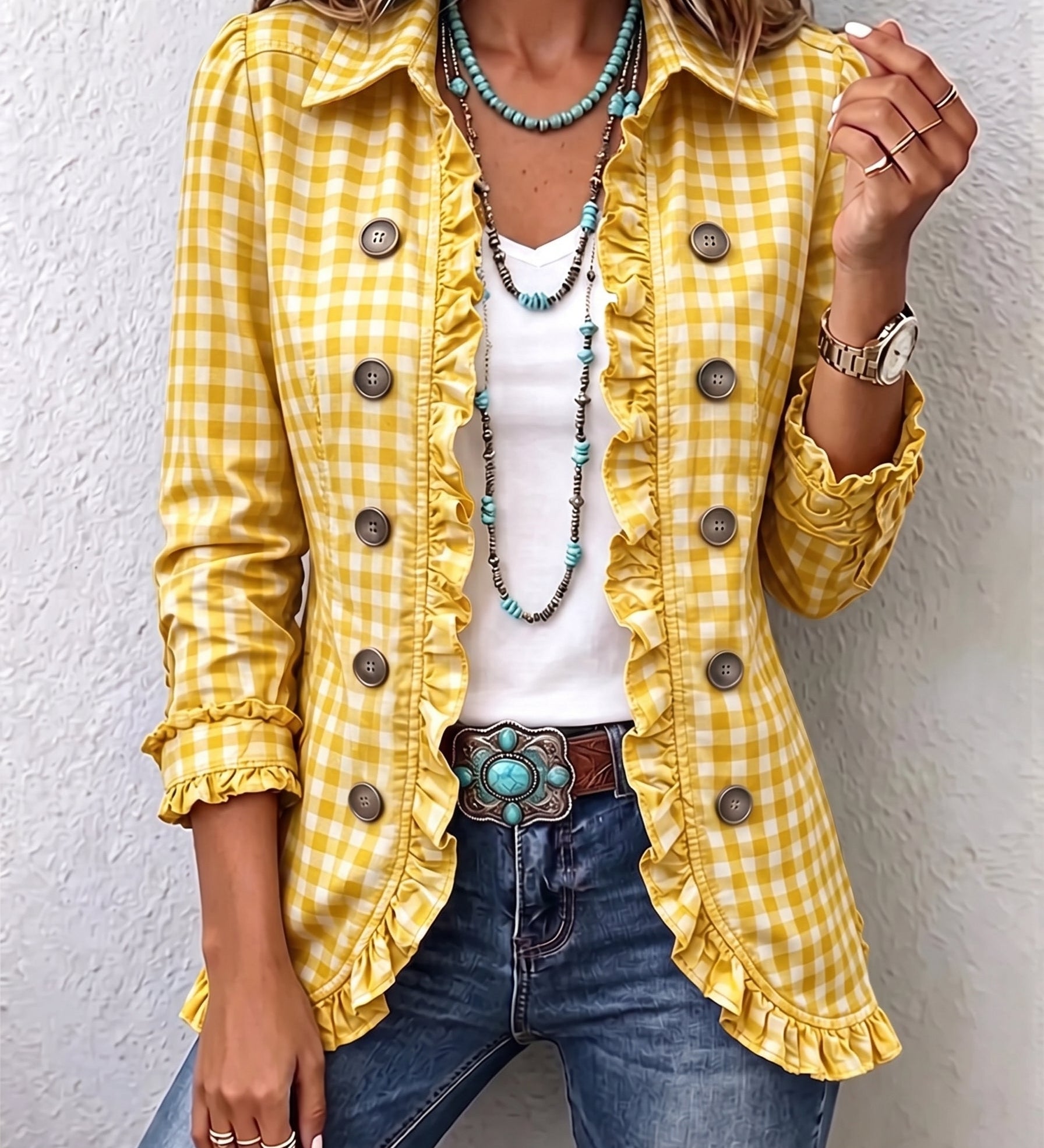 Elke™ | Blazer in Vichy Check