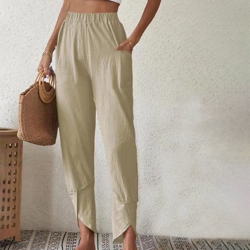 Essari - Pants with Slit Hem