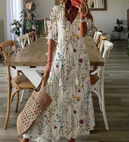 Michaela - Boho Dress with Belly Coverage