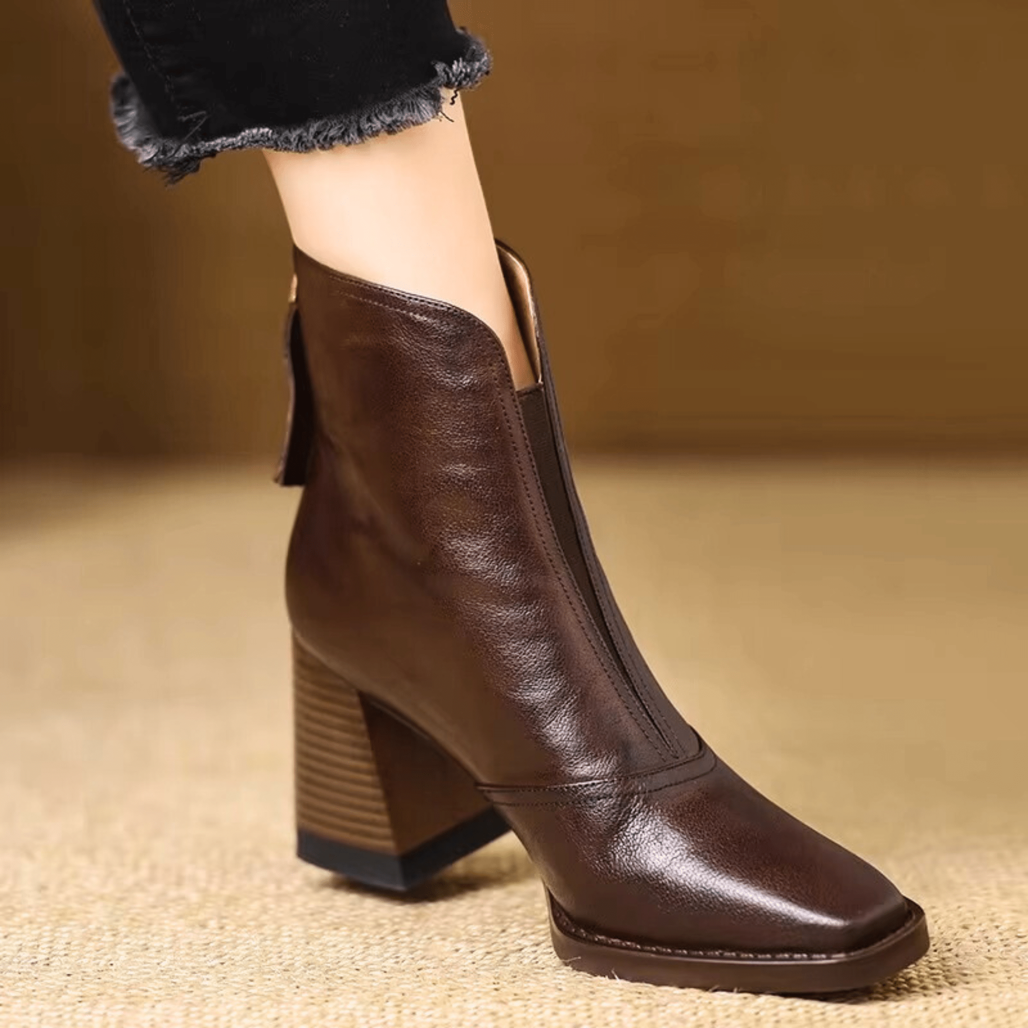 Claudia | Luxurious Ankle Boots with Mid-Heel