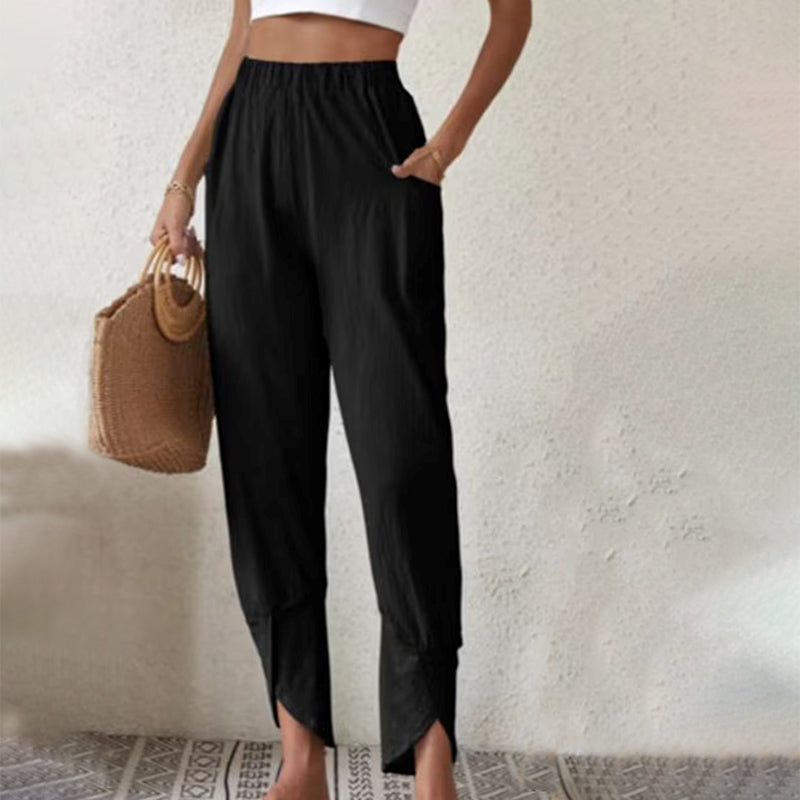 Essari - Pants with Slit Hem
